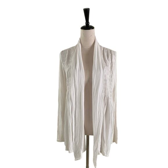 Cha Cha Vente Long Open Cardigan White - Picture 1 of 6